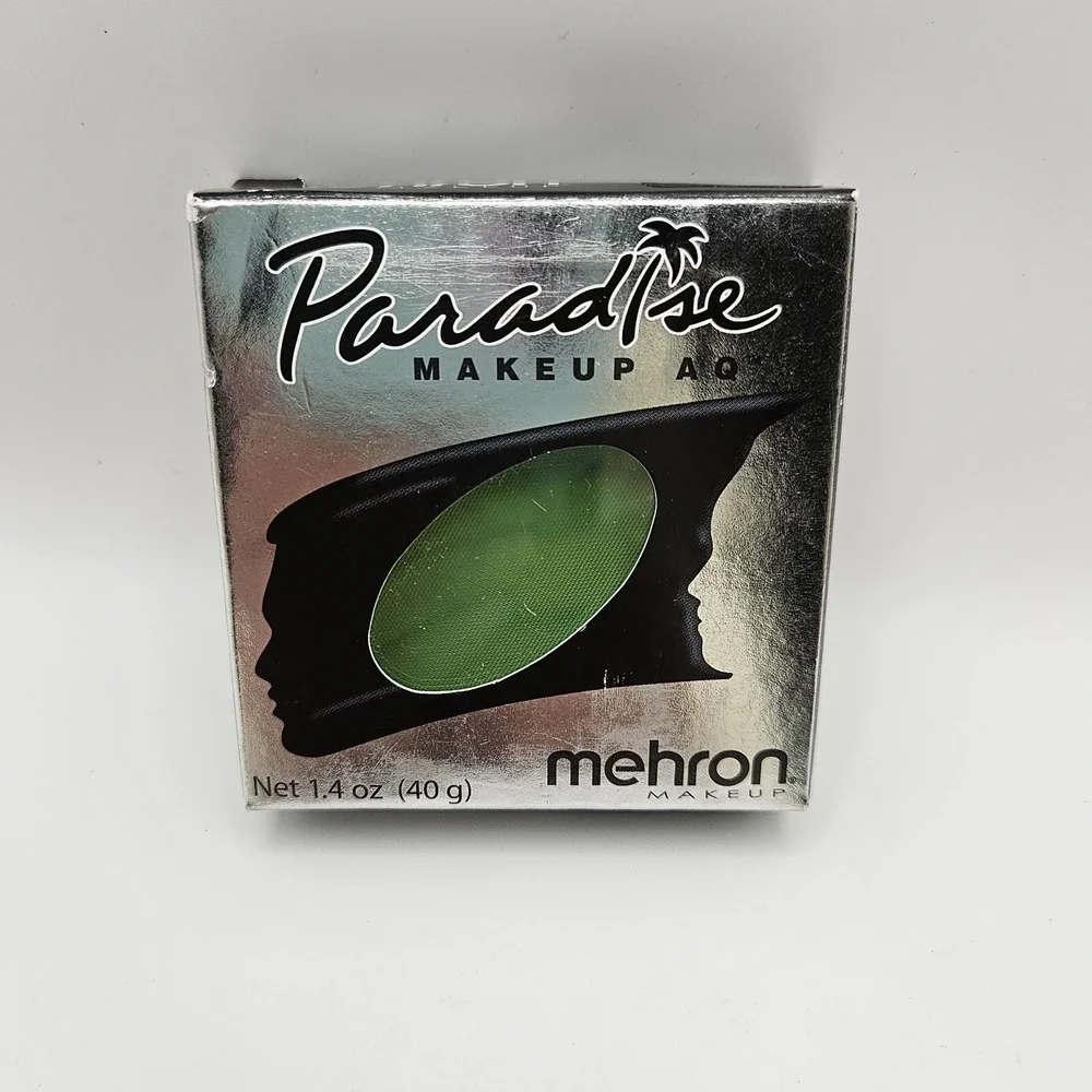 Paradise AQ Face & Body Makeup  Light Green Halloween 1.4 Oz New